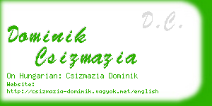 dominik csizmazia business card